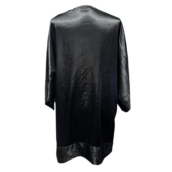 Vintage Victoria’s Secret Gold Label Black Satin Robe (Missing Belt) - Picture 2 of 5